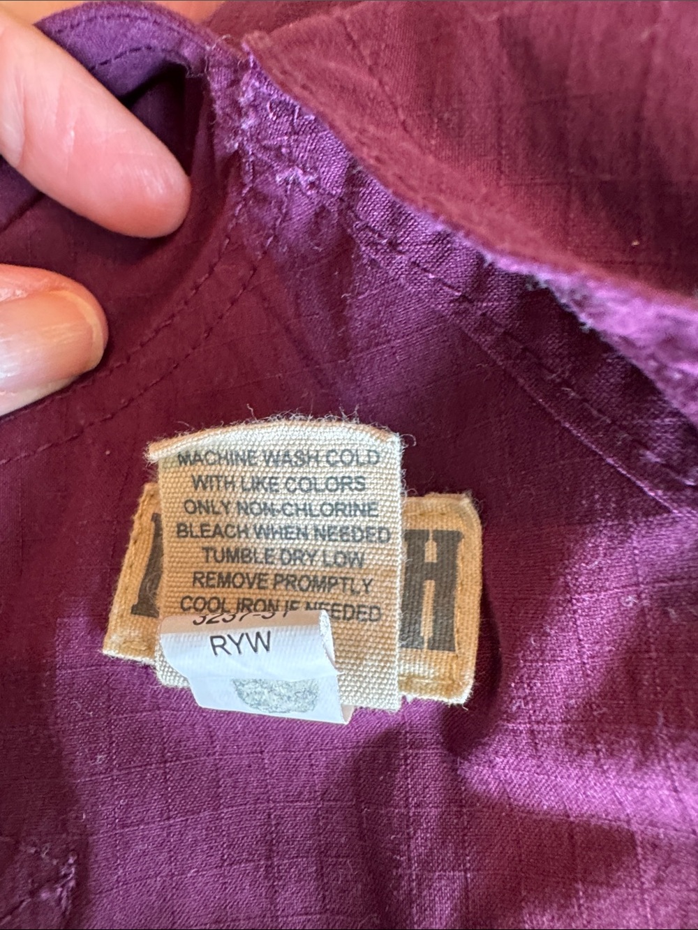 Duluth Trading co Heirloom Gardening Short Overalls Berry color - Picture 13 of 13